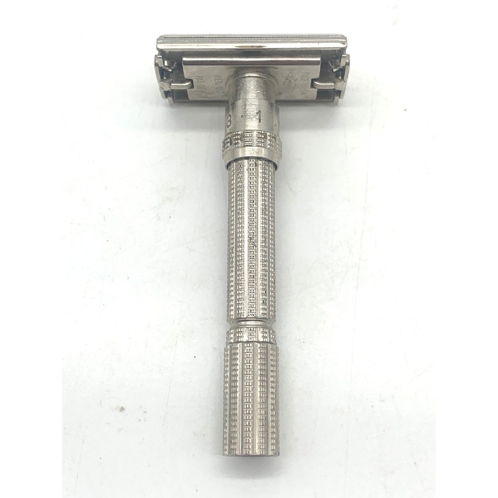 Vintage Gillette Slim Adjustable Safety Razor TTO Double Edge Shaving